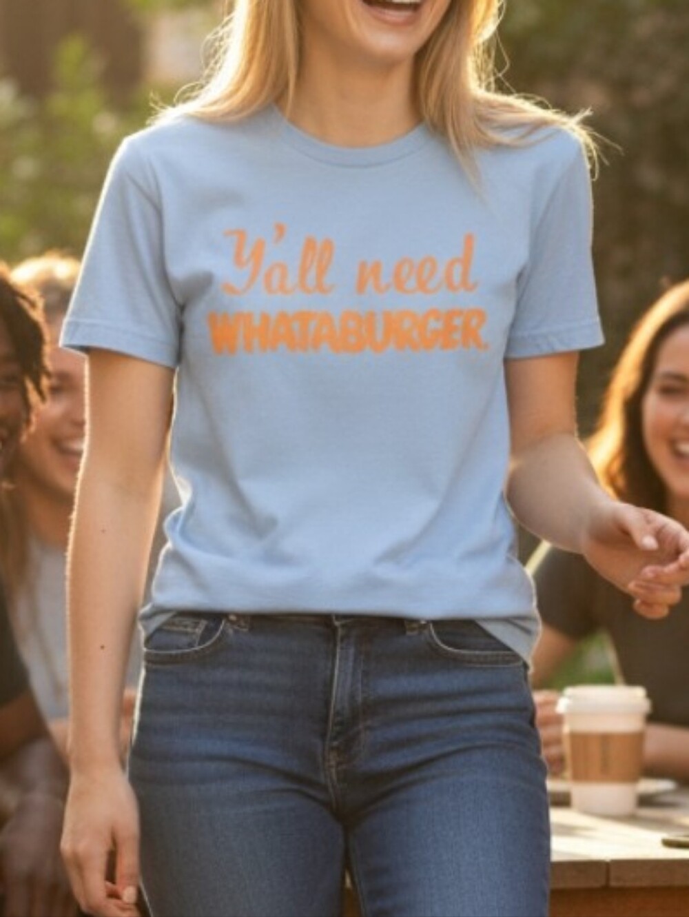 Tumbleweed X Whataburger Shirt Womens Size Medium Blue